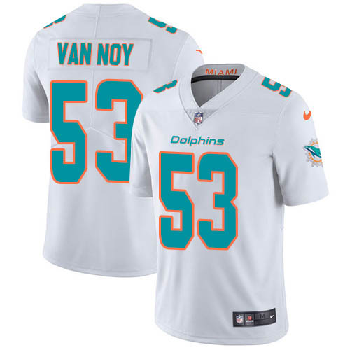 Nike Miami Dolphins #53 Kyle Van Noy White Youth Stitched NFL Vapor Untouchable Limited Jersey->youth nfl jersey->Youth Jersey